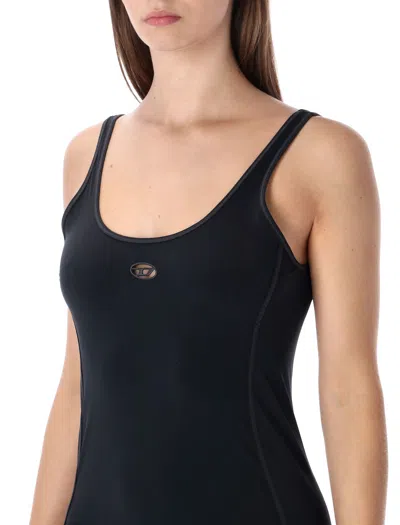 Diesel Black Technical Jumpsuit In Black