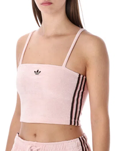 Adidas Originals Pink Terry Bandeau Top In Pink