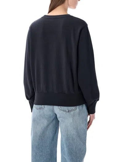 Anine Bing Harry Shrunken Black Sweatshirt In Black