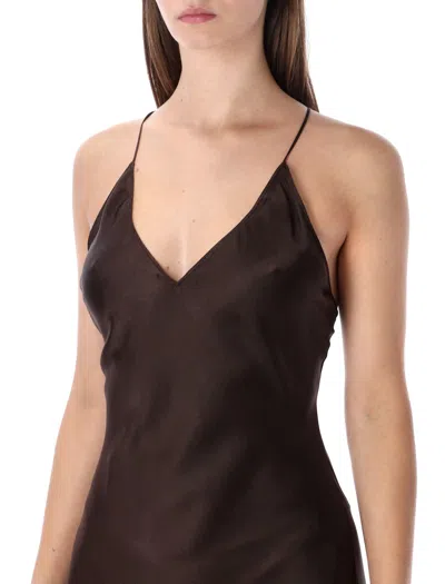 Anine Bing Laurel Long Dress In Brown