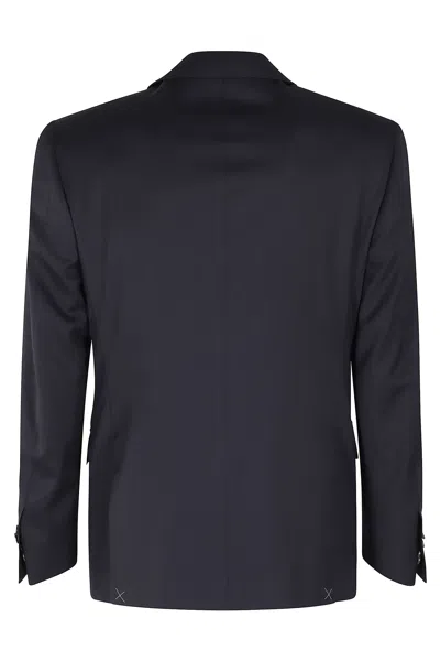 Corneliani Abito Con Gilet Tess Sallia In Blue