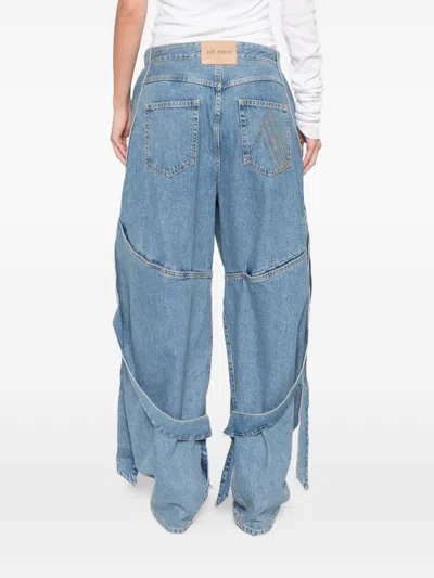 Attico Denim Cotton Jeans In Blue