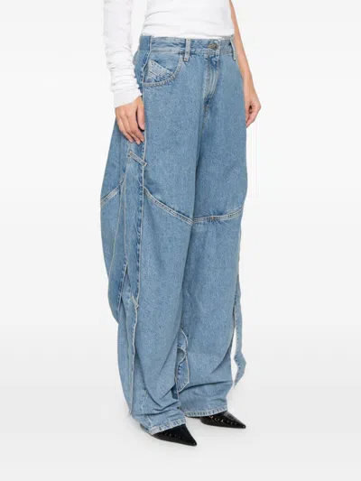 Attico Denim Cotton Jeans In Blue