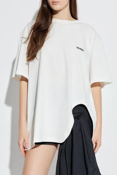 Attico The  T-shirt With Logo In White