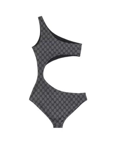 Gucci Stretch Jersey Swimwear In Gray
