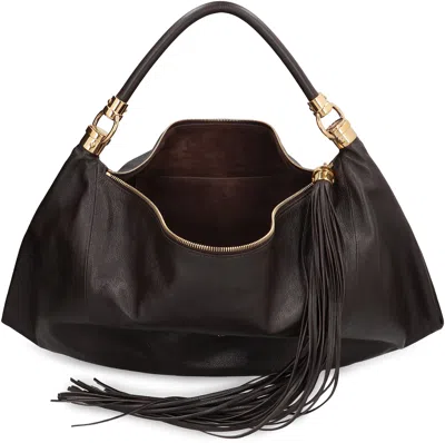 Chloé Small Canvas Tote Bag With Leather Trim In Brown