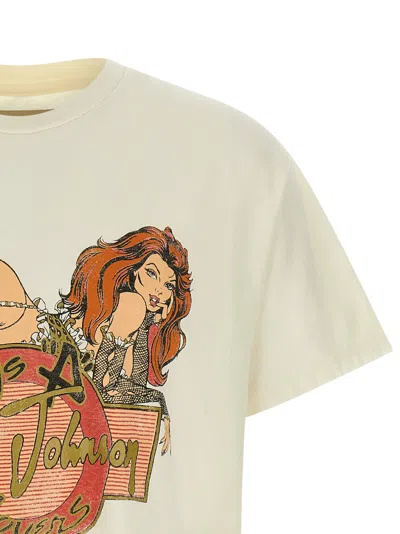 Gallery Dept. Doc Johnson Toys 4 Love Glittered Printed Cotton-jersey T-shirt In Neutral