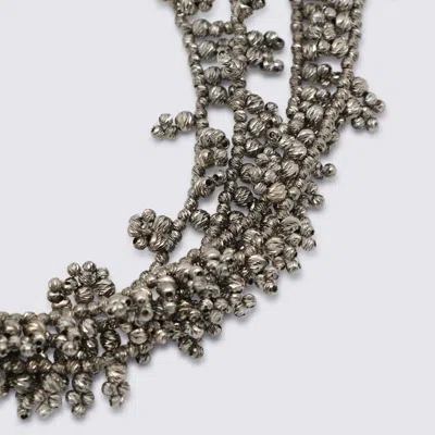 Brunello Cucinelli Dark Silver Tone Bracelet In Green