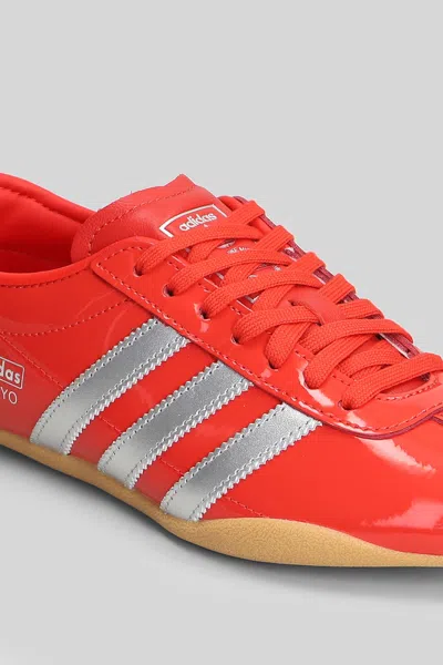 Adidas Originals Tokyo Sneakers In Red Patent Leather In Orange