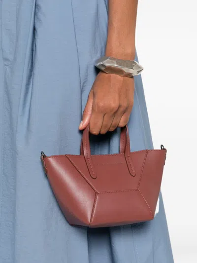 Brunello Cucinelli Versatile Leather Tote Bag With Shoulder Strap In Brown