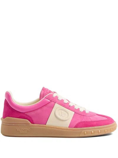 Valentino Velcro Sneakers In Cyclamen And Pink In Pink