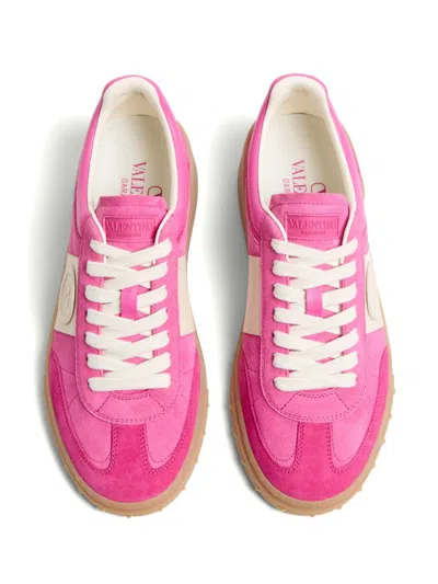 Valentino Velcro Sneakers In Cyclamen And Pink In Pink