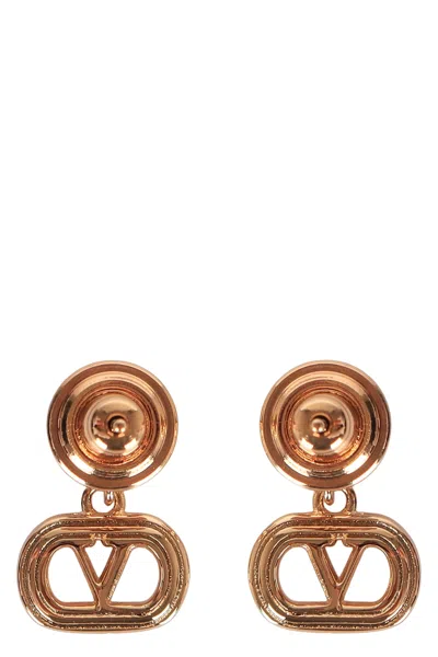 Valentino V-logo Signature Earrings In Gold