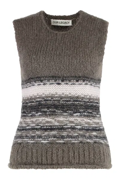 Our Legacy Knit Gilet Pleaser In Gray