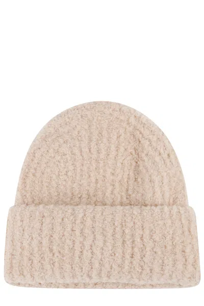 Filippa K Textured Beanie Hat In Neutral