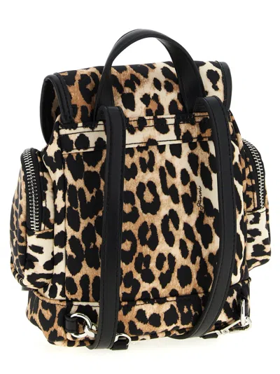 Ganni Women Animalier Print Nano Backpack In Animal Print