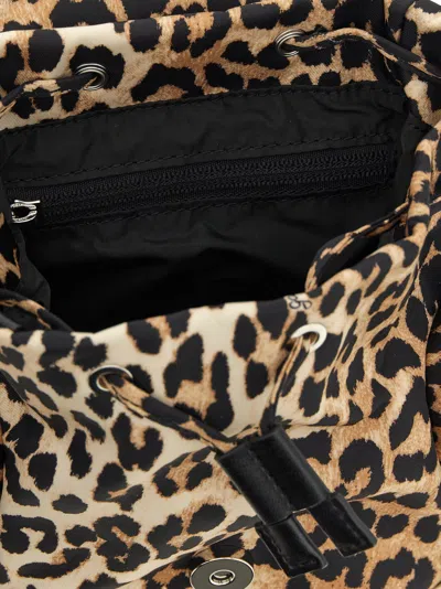 Ganni Women Animalier Print Nano Backpack In Animal Print