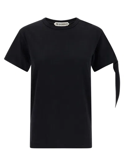 Jw Anderson Knot T-shirt In Black