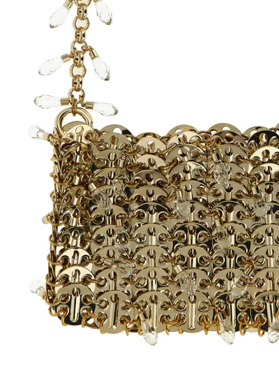 Rabanne 1969 Nano Crystal Shoulder Bag In Gold