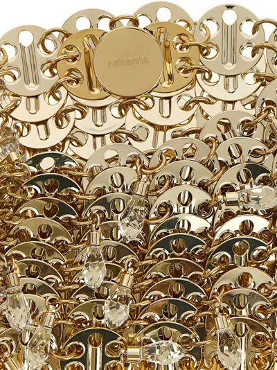 Rabanne 1969 Nano Crystal Shoulder Bag In Gold