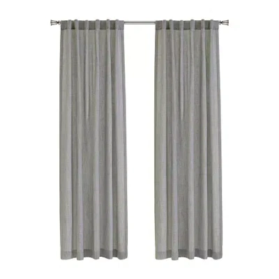Habitat Johnstown Back Tab Light-filtering Single Curtain Panel In Silver