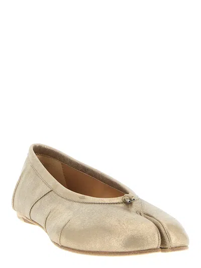 Maison Margiela Tabi New Ballet Flats In Gold