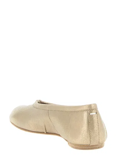 Maison Margiela Tabi New Ballet Flats In Gold