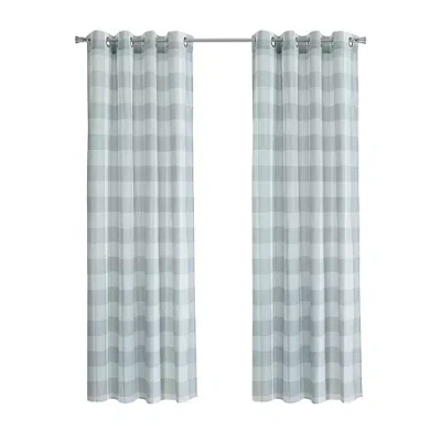 Habitat Genesis Grommet Top Light-filtering Single Curtain Panel In Gray