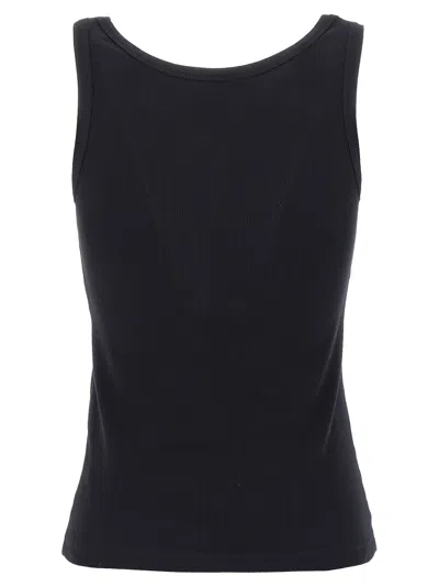 Versace Nineties Heritage Logo Scoop Neck Tank In Black