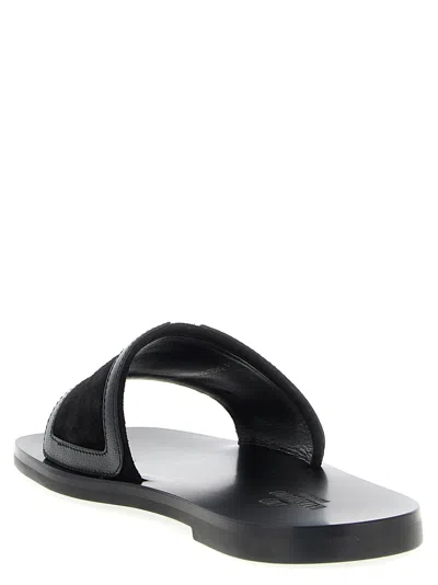 Valentino Garavani Superstar Leather Sandals For Modern Elegance In Black