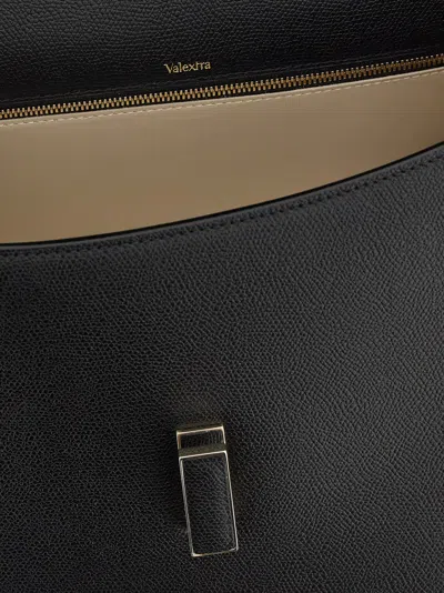 Valextra Iside Large Handbag In Black