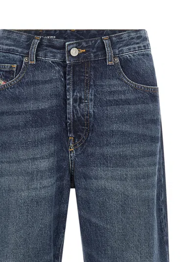 Diesel Sent Denim Trousers Contrast Stitching In Blue