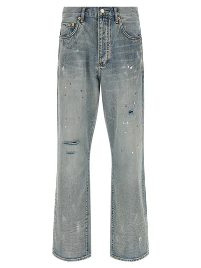 Purple Brand P011 Vintage Slash Paint Jeans In Blue
