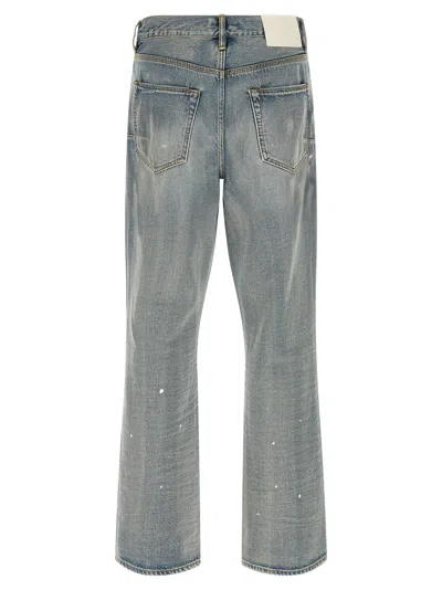 Purple Brand P011 Vintage Slash Paint Jeans In Blue