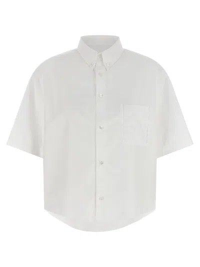 Maison Margiela Short Sleeve Shirt Button Down Collar Pocket In White