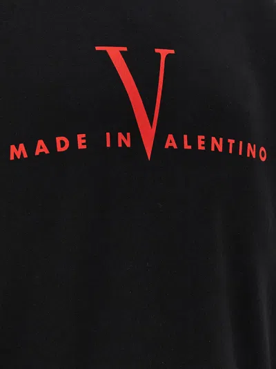 Valentino Crew Neck Sweatshirt Made In Italy In Black