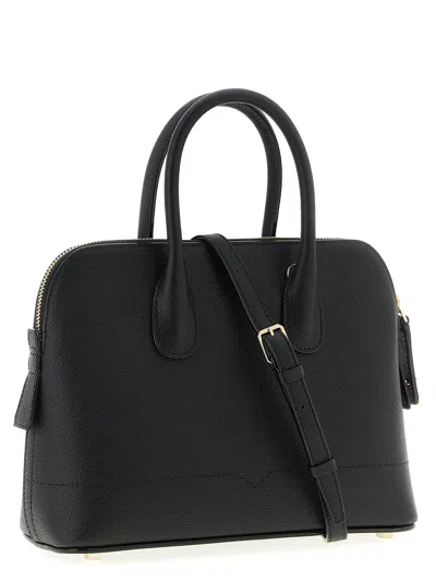 Valextra Mylogo Mini Handbag In Black