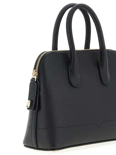 Valextra Mylogo Mini Handbag In Black