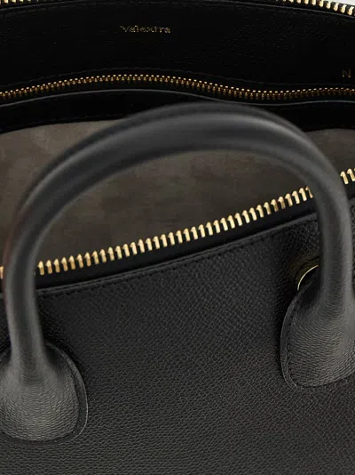 Valextra Mylogo Mini Handbag In Black