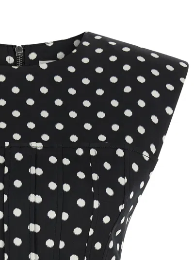 Ganni Polka Dot Top In Black