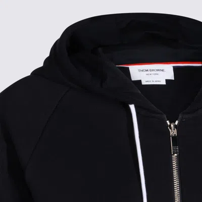 Thom Browne Navy Cotton Sweatshirt In Black