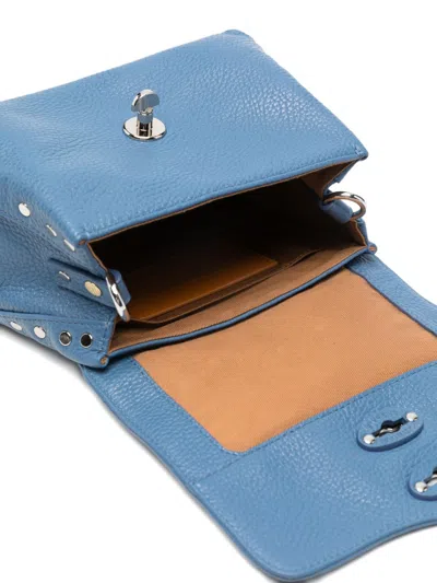 Zanellato Postina Daily Baby Leather Handbag In Blue