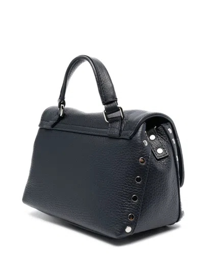 Zanellato Postina Daily Baby Leather Handbag In Black
