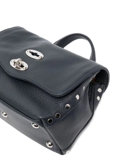 Zanellato Postina Daily Baby Leather Handbag In Black