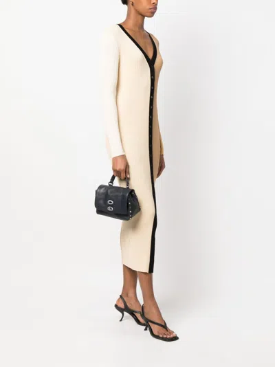 Zanellato Postina Daily Baby Leather Handbag In Black