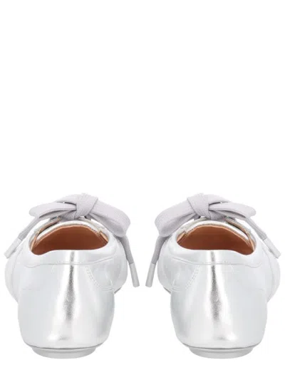 Gianvito Rossi Ballerina Vault In Silver