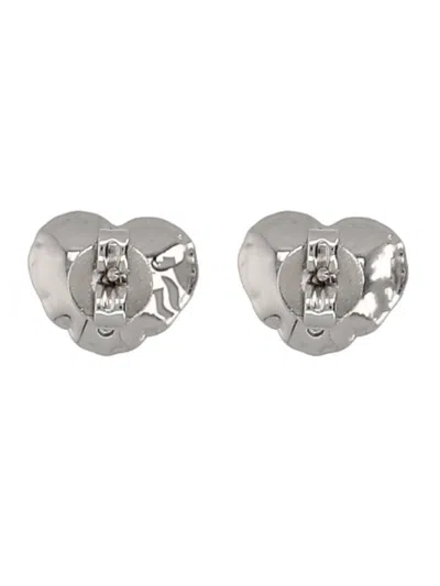 Marc Jacobs Heart Ballon Earrings In Metallic