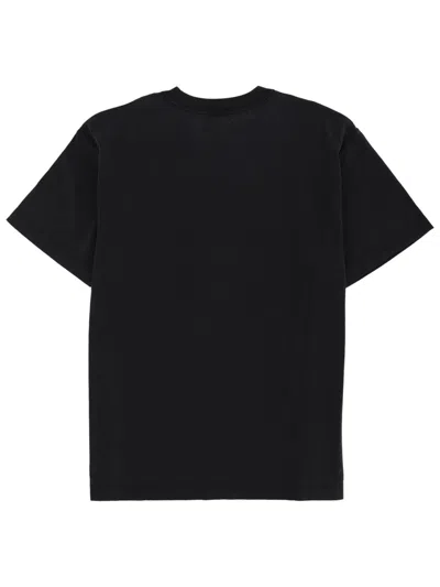 Purple Brand Graphic Print Short Sleeve T-shirt In Black