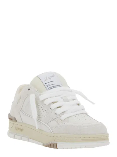 Axel Arigato Area Lo White Low Top Sneakers With Logo Patch On The Tongue And Chunky Sole In Leather Blend Woman In Neutral