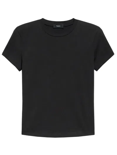 Theory Pima Cotton T-shirt In Black